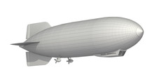 Airship On A White Background