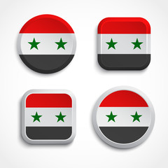 Fototapete - Syria flag buttons