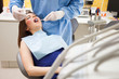 Dentist doing a dental treatment