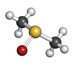 Wall Mural - dimethylsulfoxide (DMSO) solvent molecule, chemical structure.