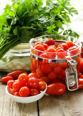 Sticker - snack tomatoes pickled with herbs and spices