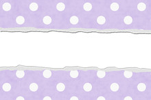Purple Polka Dot Torn Background For Your Message Or Invitation