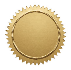 gold metallic seal