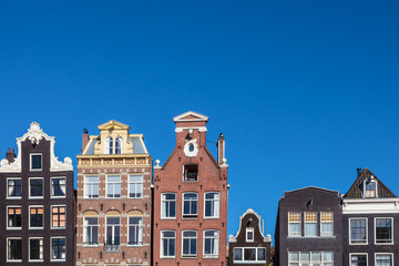 Wall Mural - Ancient canal houses in the Dutch capital city Amsterdam