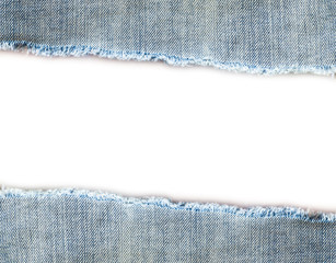 Wall Mural - jeans texture over white background