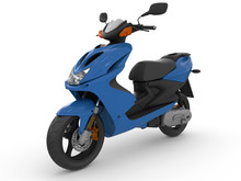 Modern Blue Scooter