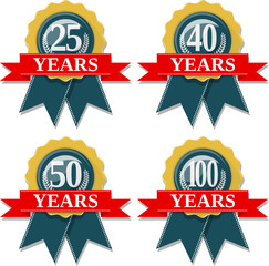 anniversary labels vector