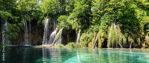 Fotoboard na płycie Wodospady w parku narodowym plitvice w chorwacji