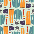 © paw - Seamless pattern with hipster clothing