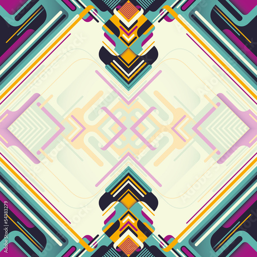 Naklejka na meble Layout with colorful geometric shapes.