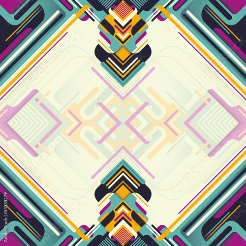 Naklejka dekoracyjna Layout with colorful geometric shapes.