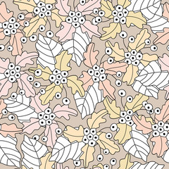  Seamless of flower background pattern , Vector illustration
