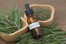 Rosemary Herb And Aromatherapy  Essential Oil Dropper Bottle