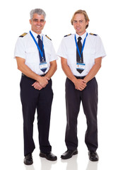 Wall Mural - senior airline captain and first officer