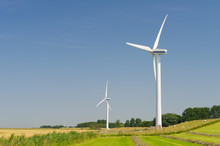 Wind Turbines In Agriculture Landscape