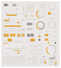 Vector UI dials set