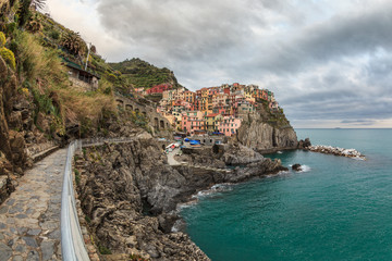 Wall Mural - Village of Manarola, on the Cinque Terre coast of Italy