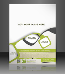 Vector dental brochure, flyer, magazine cover