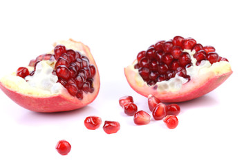 Wall Mural - Slices and seeds pomegranate.