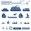 Transportation infographics - water design elements