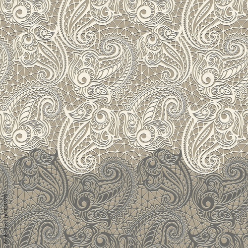 Tapeta ścienna Paisley bez szwu wzór koronki