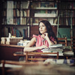 Girl in the library