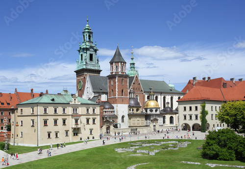 Board z aluminiowym obramowaniem Widok na zamek królewski-wawel-kraków
