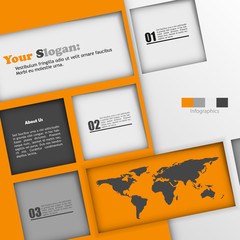 Wall Mural - Abstract business infographics template.