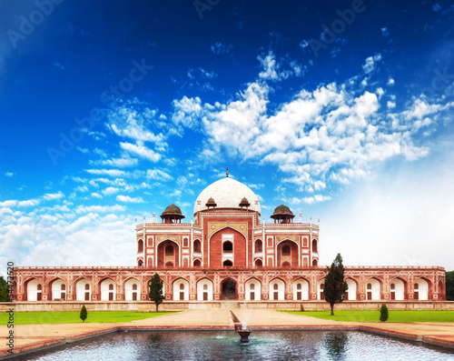 Plakat na papierze fotorealistycznym India delhi humayun grobowiec mauzoleum. 