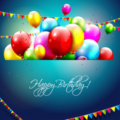 Wall Mural - Colorful birthday background