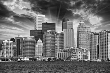 Poster - Sydney Australia view from ferry, City and Skyscrapers