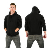 Fototapeta Most - Male with blank black hoodie