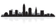 Cleveland city skyline silhouette