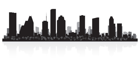 Wall Mural - Houston city skyline silhouette