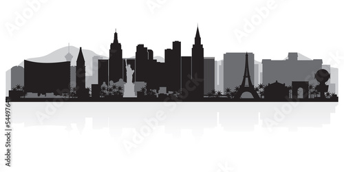 Photo Las Vegas city skyline silhouette