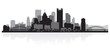 Pittsburgh city skyline silhouette