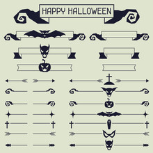 Halloween Collection Of Design Elements.