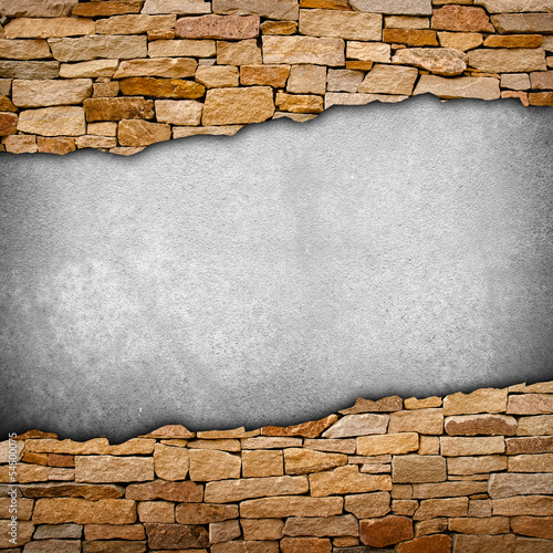 Naklejka na szafę cracked stone wall