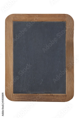 Old slate primer isolated on white with clipping path Canvas Print