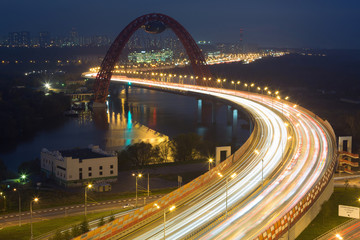 Wall Mural - Night view on Bridge