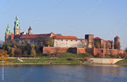 Board z aluminiowym obramowaniem Zamek wawel w krakowie, polska