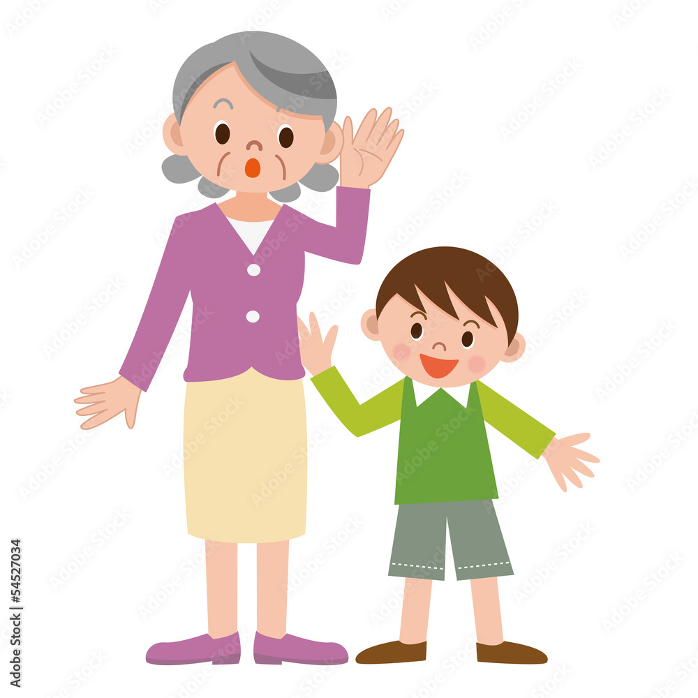 耳が遠いお年寄り Fototapety