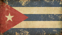 Cuban Aged Flat Flag