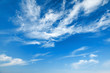 Leinwandbild Motiv Natural blue cloudy sky background texture