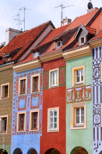 Naklejka samoprzylepna Poznan, polska - rynek główny