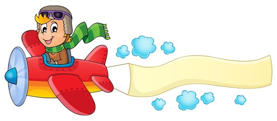 Sticker - Image with airplane theme 1