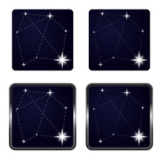 Wall Mural - several stars in icon frame series vector