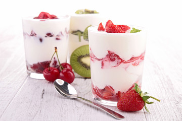 Poster - yoghurt and fruits