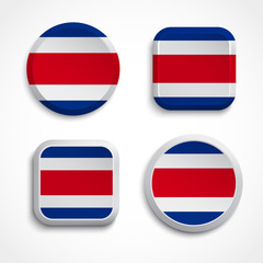 Fototapete - Costa Rica buttons