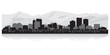 Anchorage city skyline silhouette